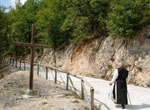 La strada pe il Santuario delle Cese vicino alla certosa di Trisulti - foto Armando Lombardi